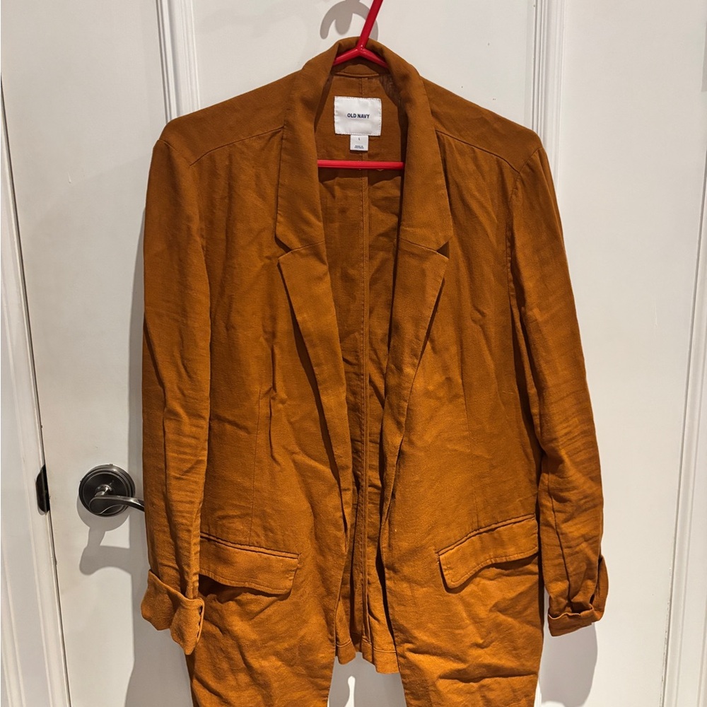 Old Navy Women's Blazer in Rust Orange